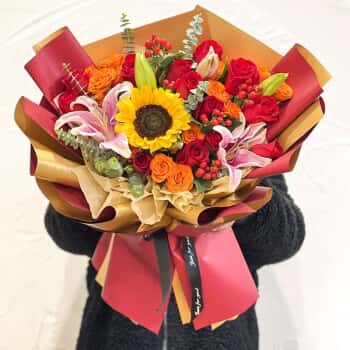 馨仪鲜花速递玫瑰花康乃馨花束生日送老师	